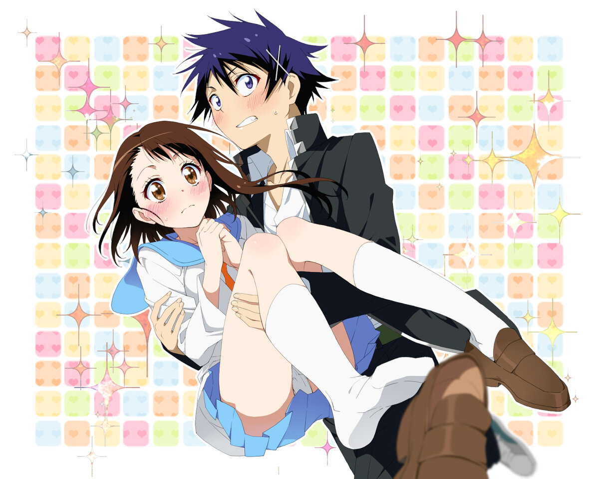 Nisekoi Raku and Onodera