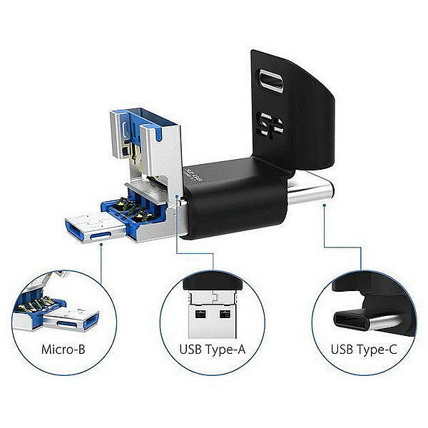 OTG флешка 3 в 1 Silicon Power Mobile C50