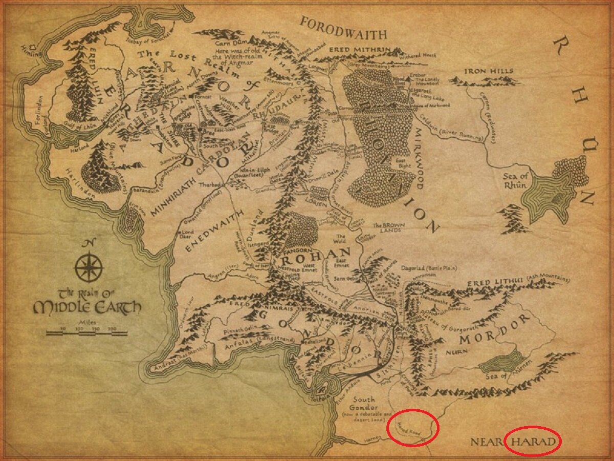 Дорога в Харад и Ближний Харар, то есть Харад. Не перепутайте! 