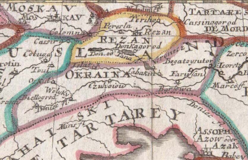 (Часть карты с рязанской "Окраиной" яндекс картинки)