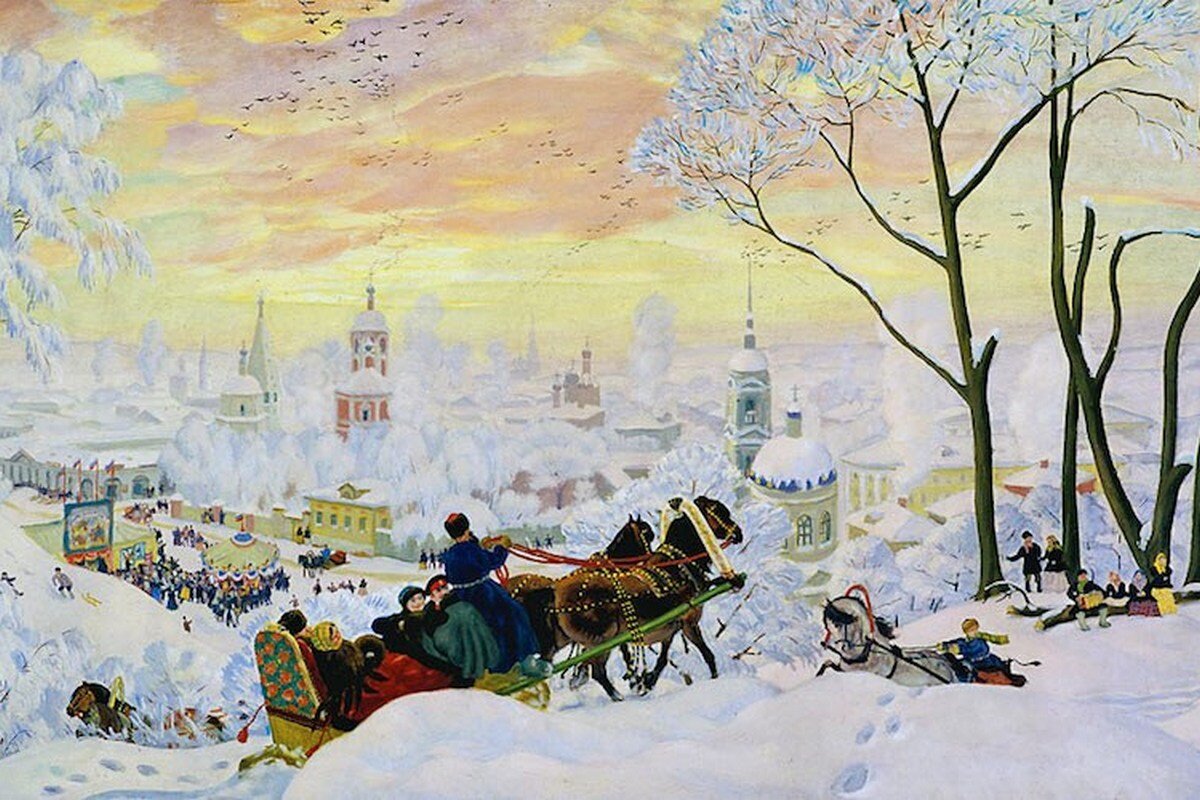 Борис Кустодиев "Масленица", 1916 г.