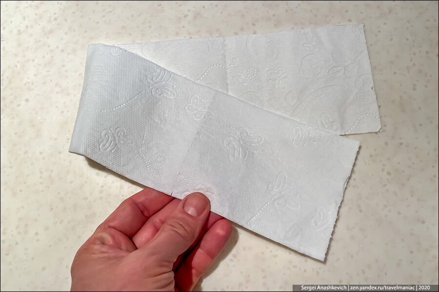 Как я делаю одноразовую маску за 10 секунд из туалетной бумаги