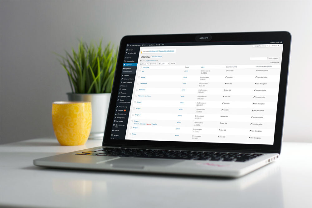 Сms Wordpress - Админка