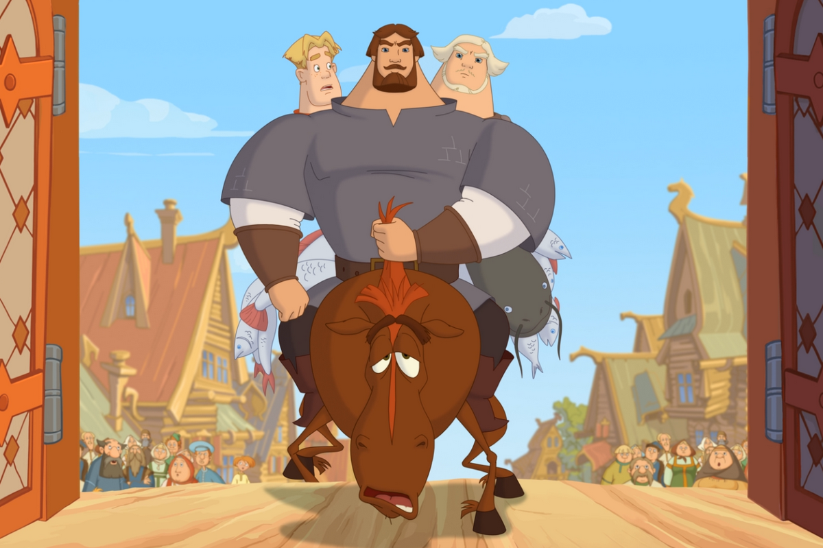 Кадр из мультфильма "Три богатыря и наследница престола"