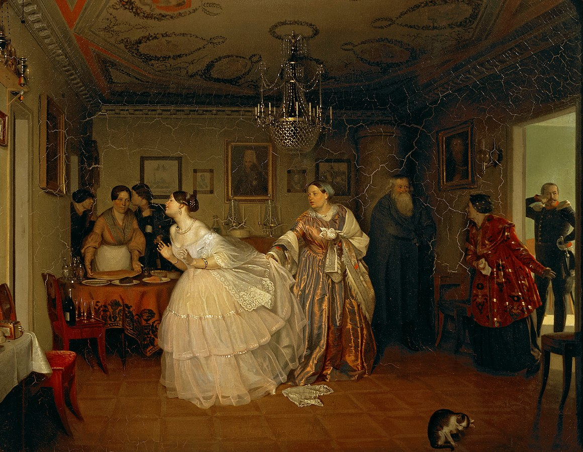 "Сватовство Майора", Павел Федотов, 1848. (сс) Wikimedia Commons