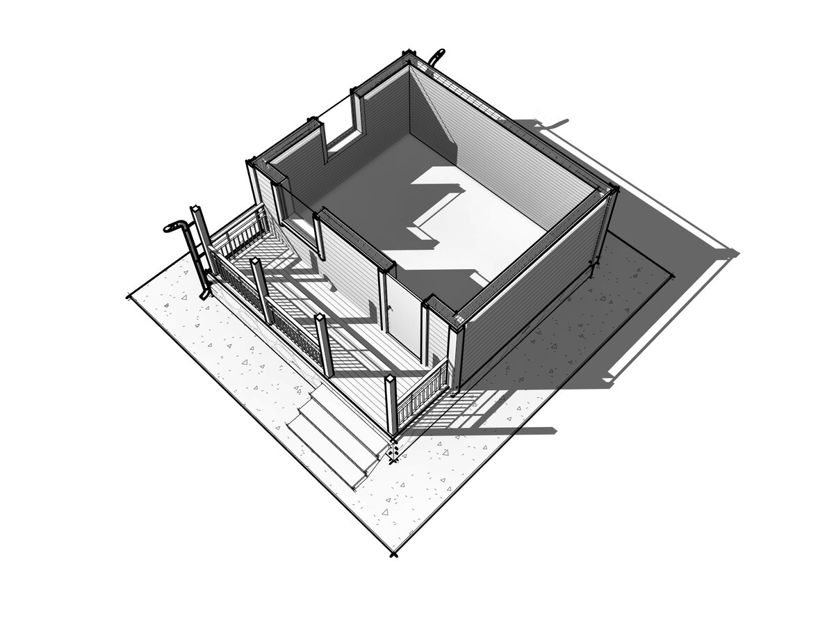 Дачный домик 5х5 м. Обзор проекта. | KARKASPROEKT - проекты каркасных домов  | Дзен