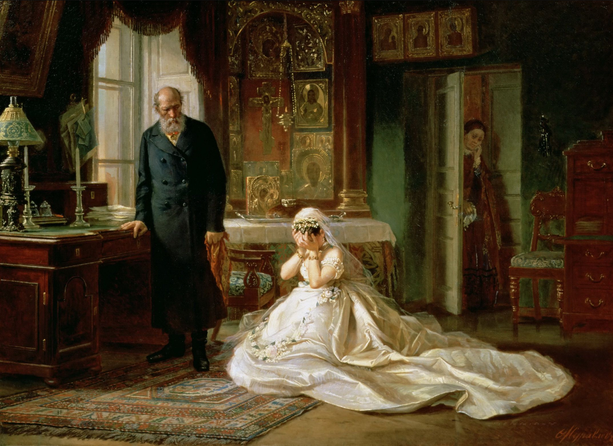 Фирс Сергеевич Журавлев – "Перед венцом" 1874г.