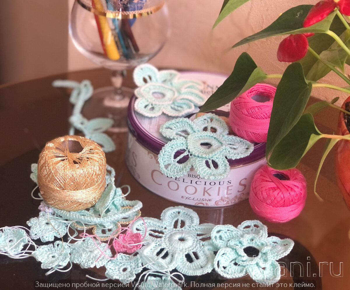 Вязание в технике "Ирландское кружево"