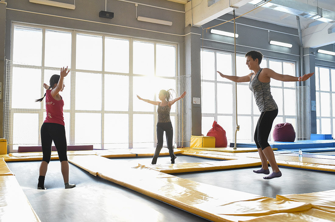 занятия на батуте для взрослых в Уфе