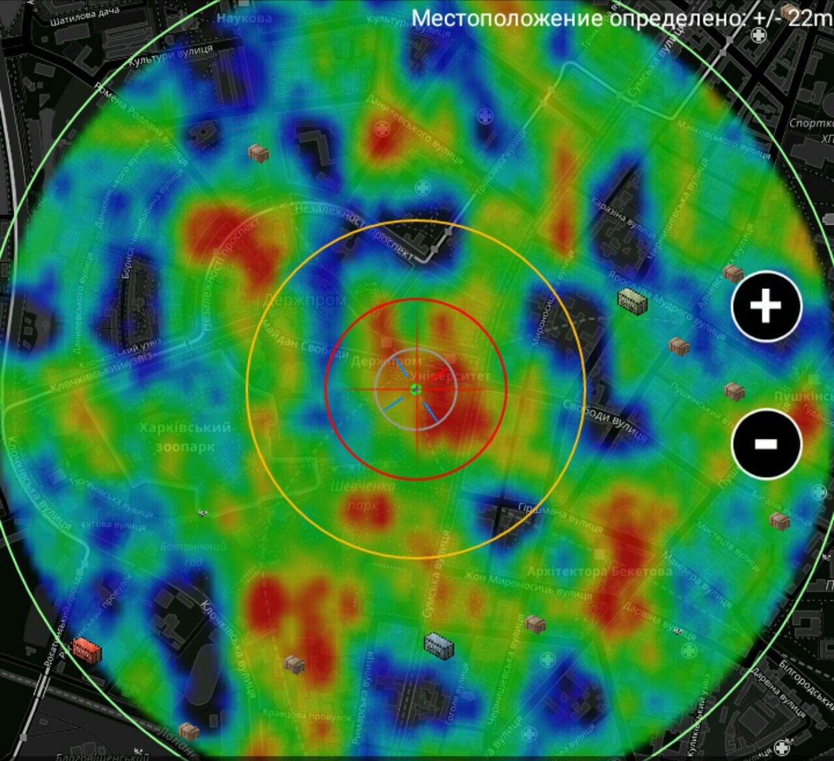 Сканирование местности на последнем уровне