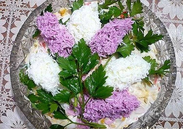 Салат Мимоза сирень