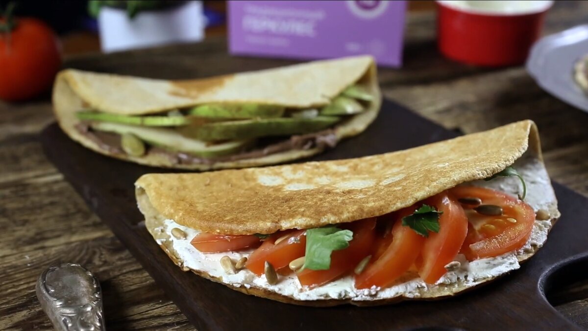 Два варианта начинки: сытная и сладкая