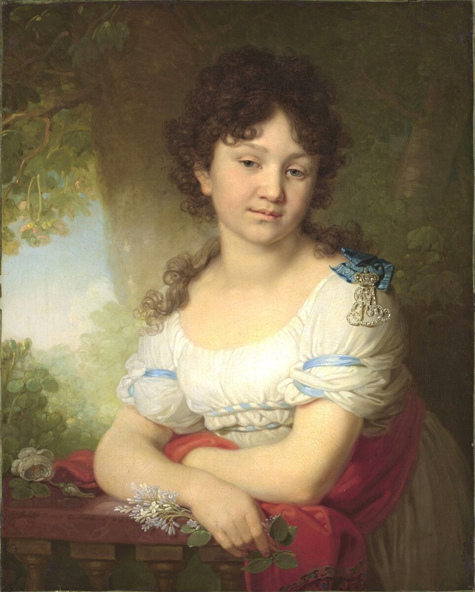 Портрет Орловой-Денисовой работы Боровиковского, 1801 год.