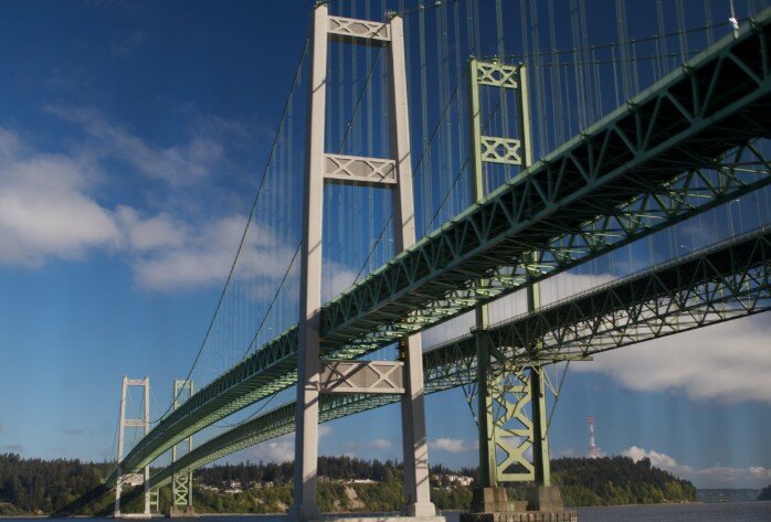 Висячие мосты Tacoma Narrows Bridge 1950 и 2007 г. stroyone.com 