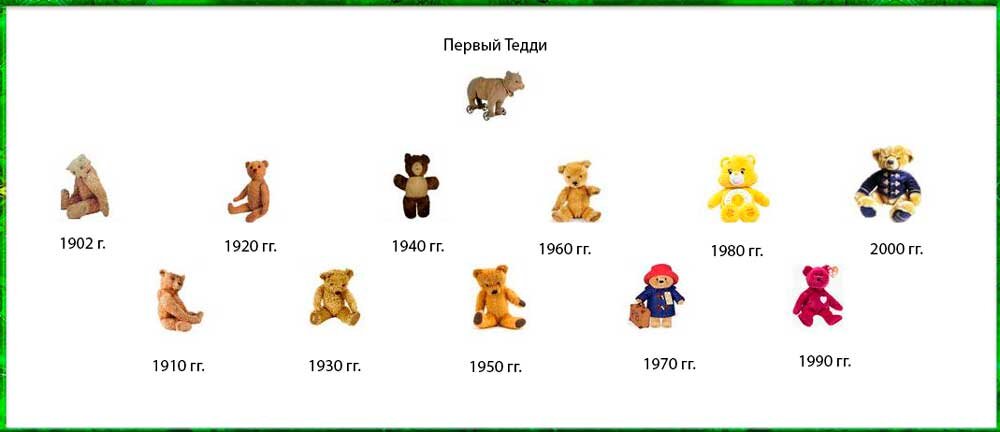 Эволюция плюшевого медвежонка Тедди