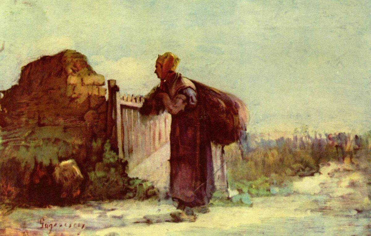 яндекс картинки. Художник Григореску "Французская крестьянка с мешком за плечами"