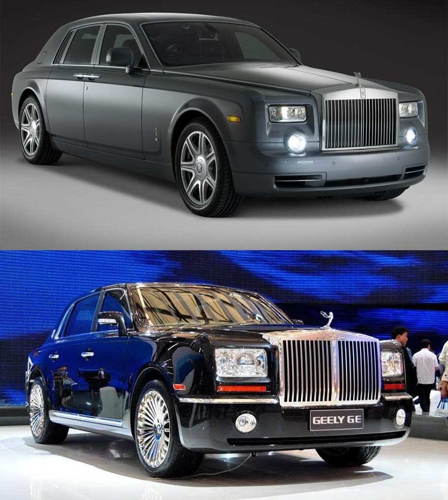 Rolls-Royce Phantom (2003) и Geely GE (concept 2009)