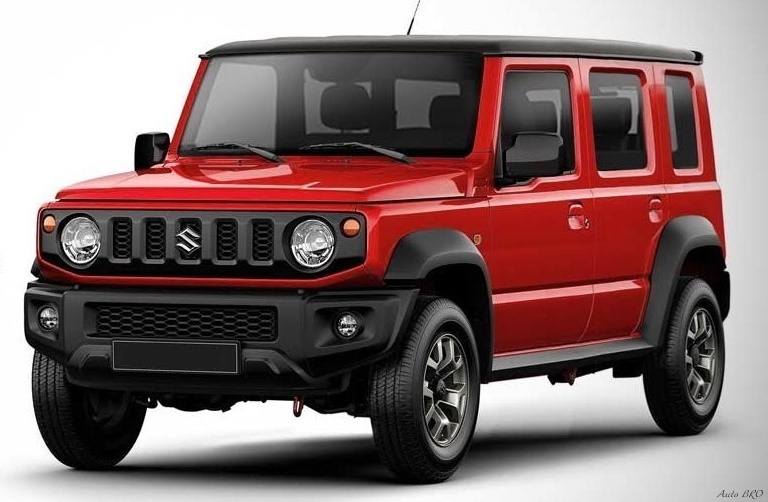Рендер пятидверной версии Suzuki Jimny.