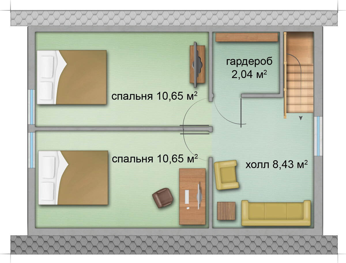 Проект дома 36 кв м