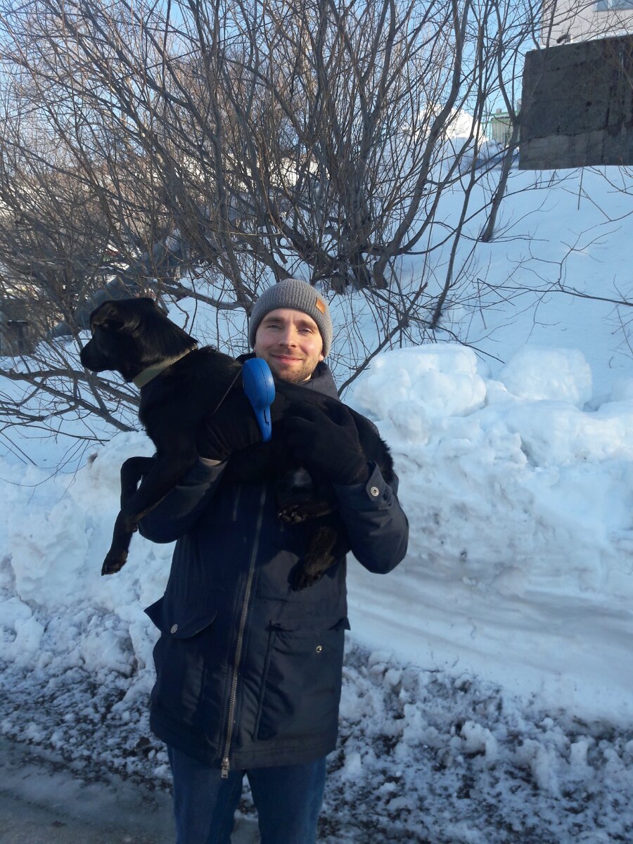 На прогулке с папой:)