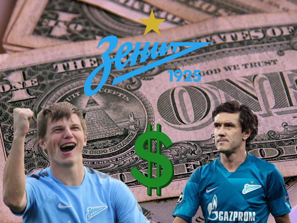 Юрий Жирков (действующий игрок «Зенита») и Андрей Аршавин (бывший игрок «Зенита») в топ-10 самых богатых спортсменов России