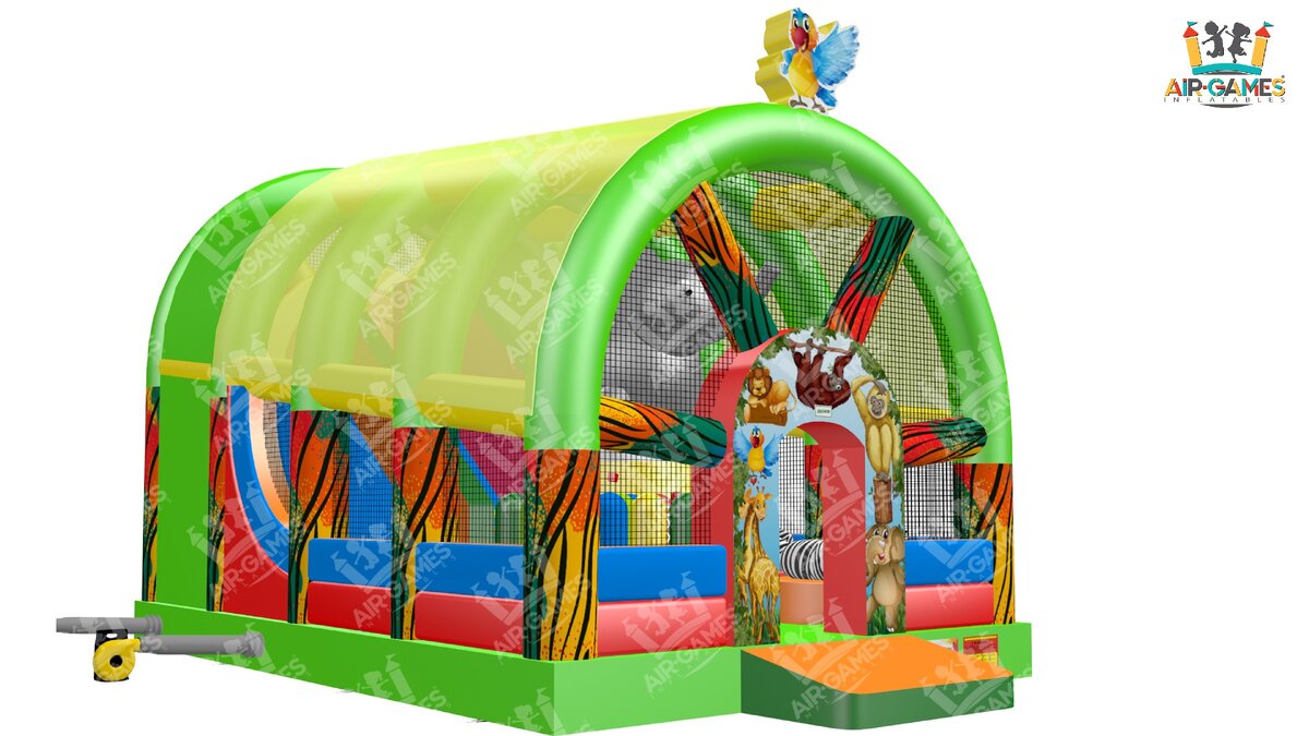 Надувной батут с крышей саванна от Air-Games