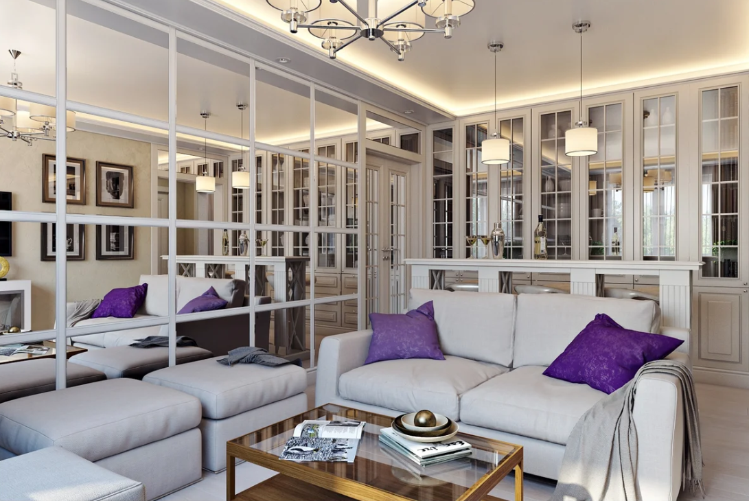 Зеркала - один из способов увеличить пространство небольшой комнаты