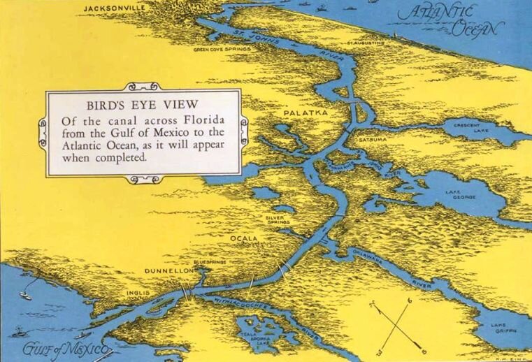 Карта-схема возможного маршрута Флоридского канала
