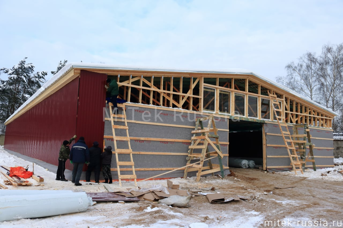 Ангар купить - деревянный каркас