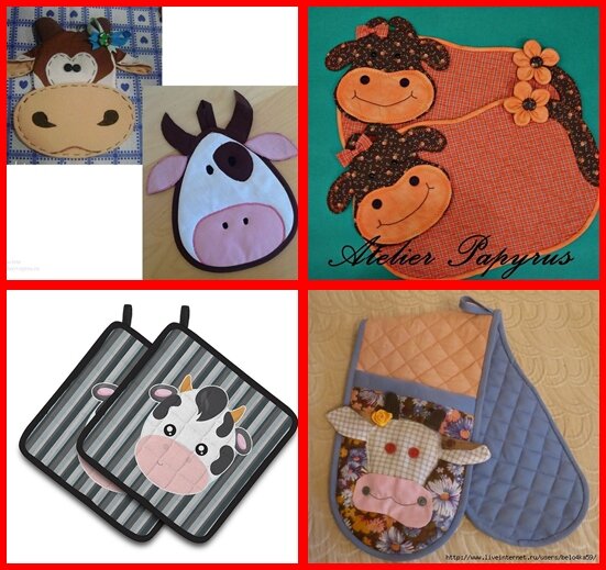 Прихватки с символикой наступающего года