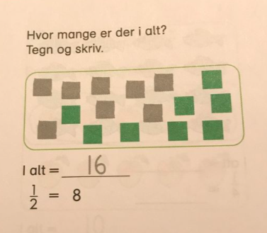 Вопрос:"Сколько всего квадратиков?" Нарисуй и напиши.