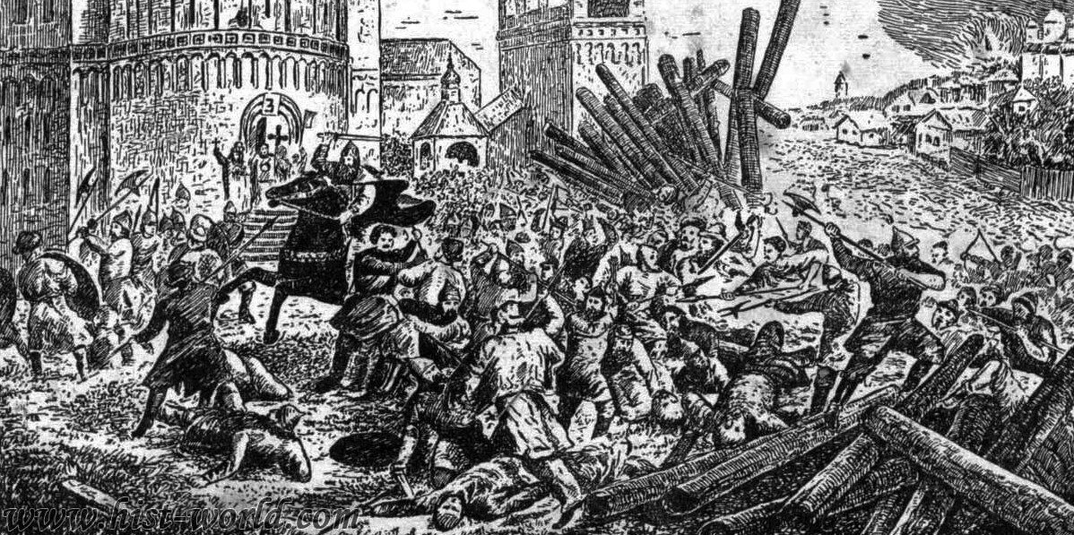 Осада Киева (рисунок XIX века).