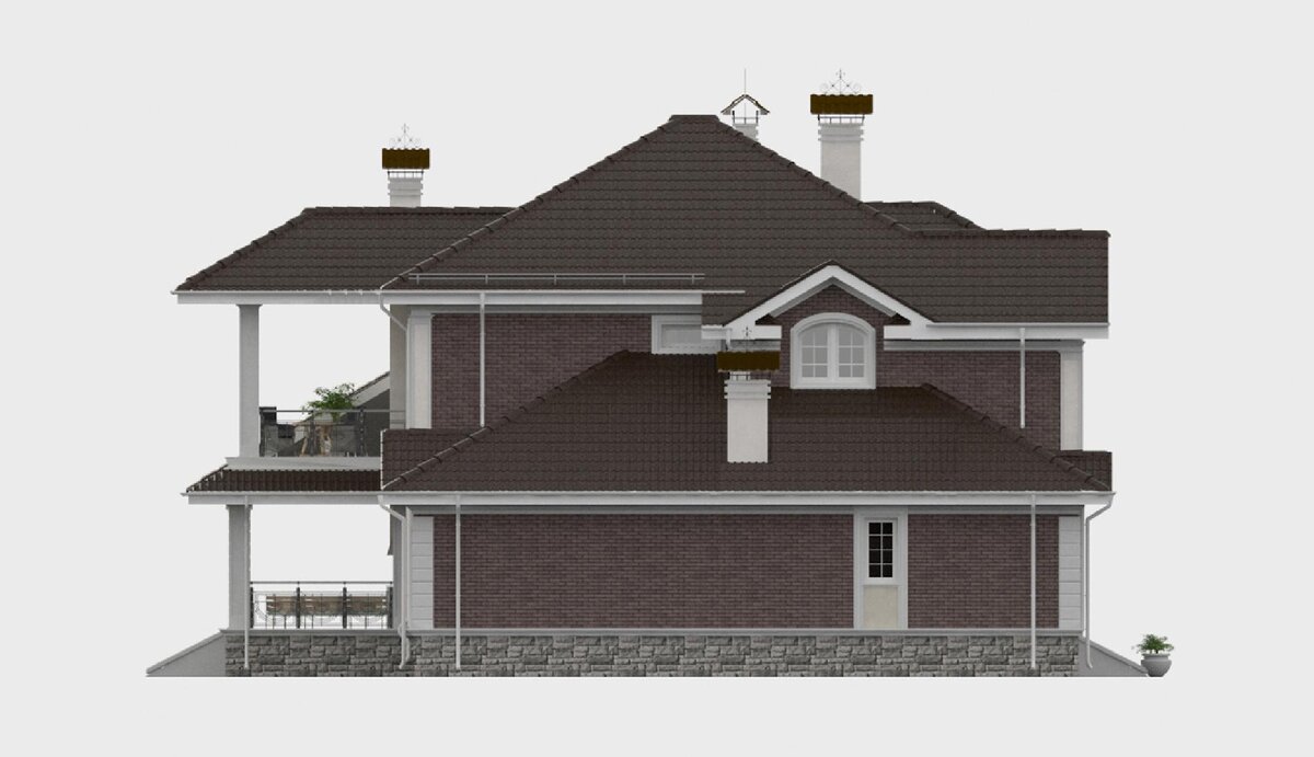 Левый фасад - Проект дома - CP-95-40