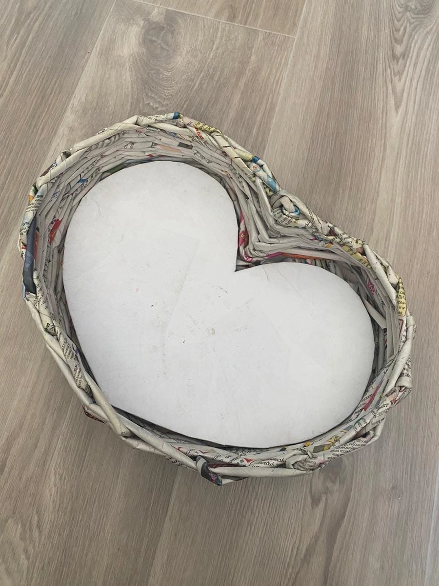 Фото из архива: Пробывал делать корзинку, в форме сердечка…