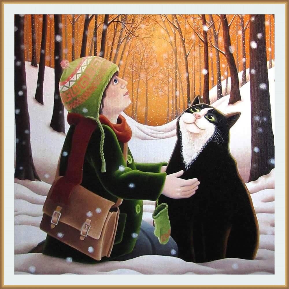 Художник Вики Маунт / Vicky Mount / First snow / Первый снег