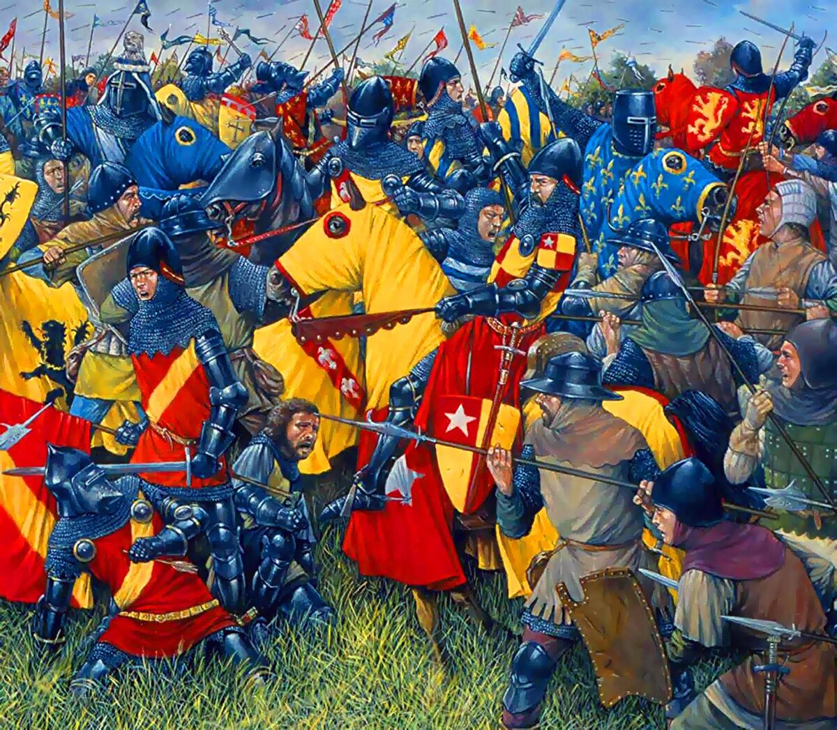 Время столетней войны. Битва при Креси 1346. Битва при Азенкуре 1415.