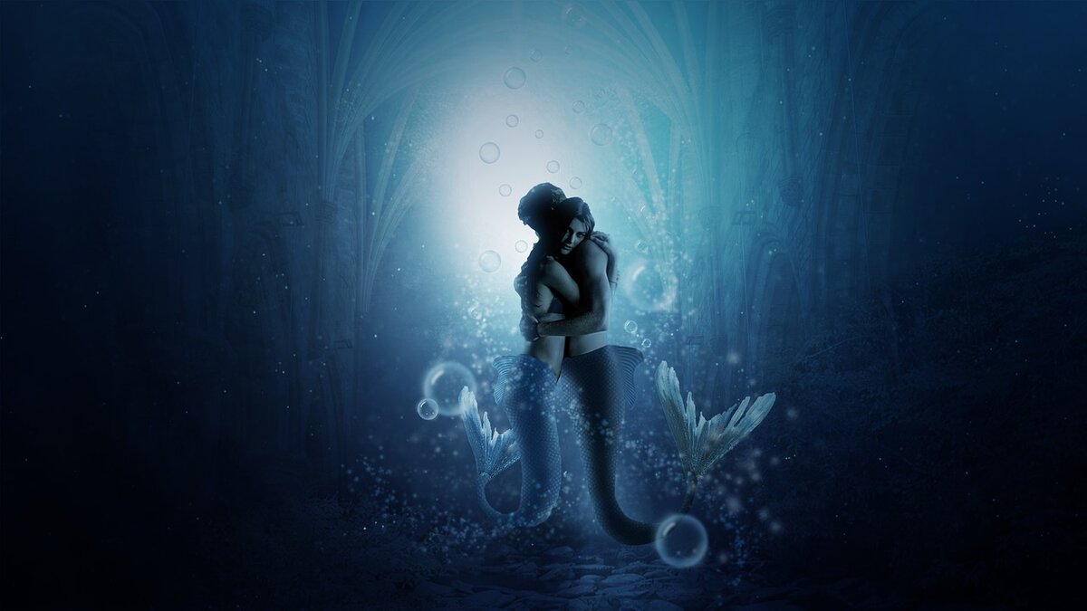 https://pixabay.com/photos/mermaid-underwater-sea-couple-3621654/