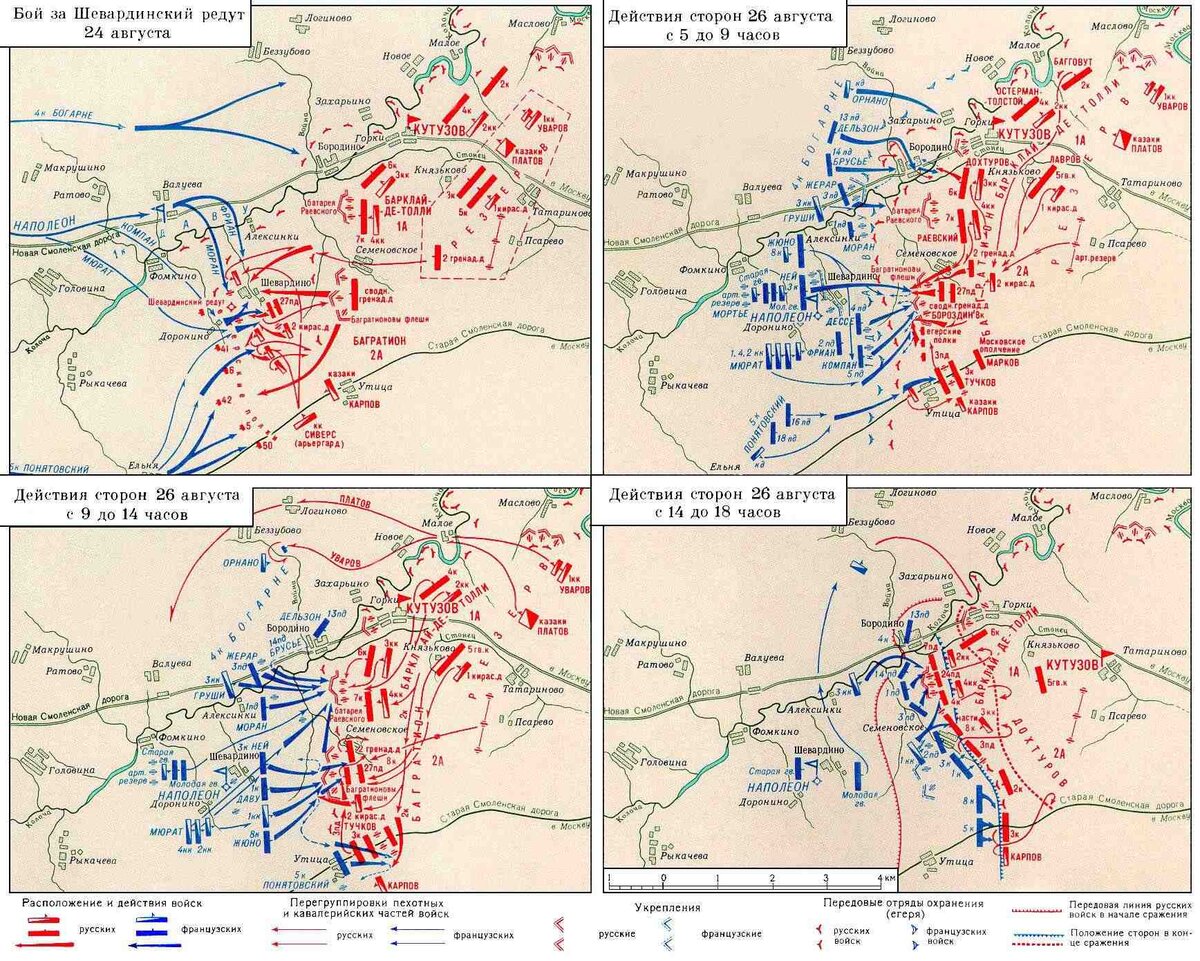 Карта бородино 1812 года