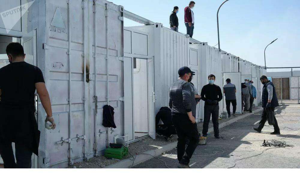 Контейнерная зона в Узбекистане