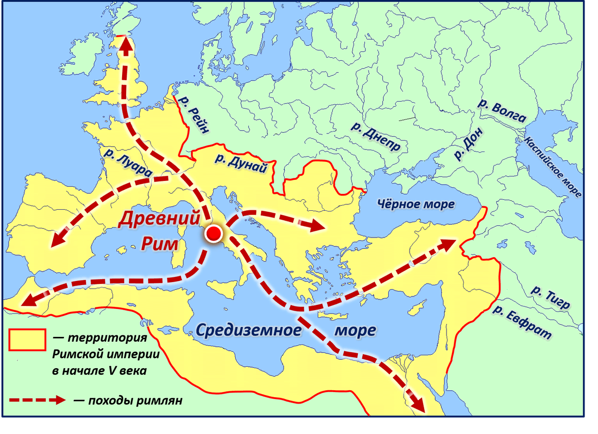 Расположение древнего рима