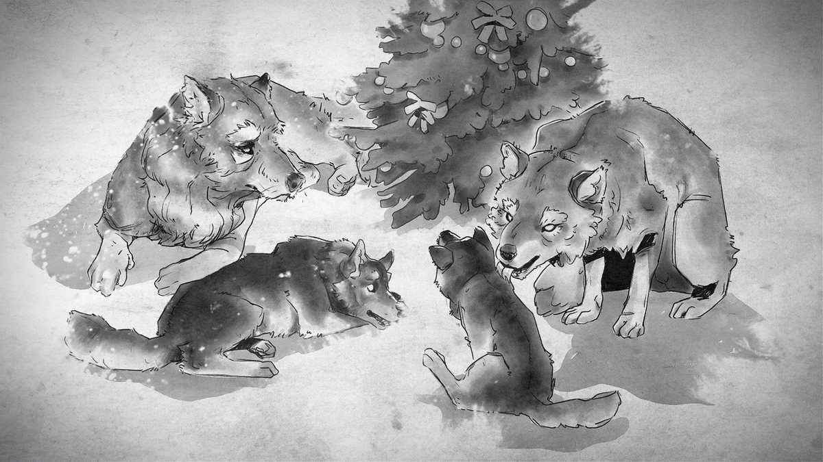 игра будет сопровождаться рассказом про волков