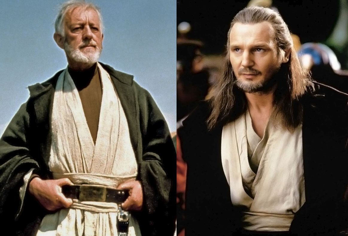 А вам не казалось, что Квай Гон и Оби Ван из оригинальной трилогии один и тот же персонаж?