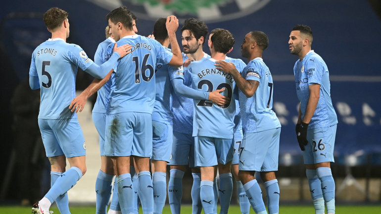 Игроки Ман Сити очень рады победе над Вест Бромом