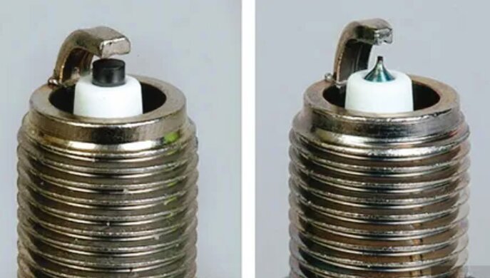 Разница видна только в центральном электроде