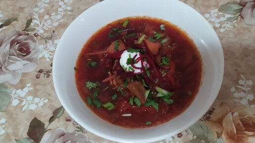 Монастырская кухня борщ с кабачком