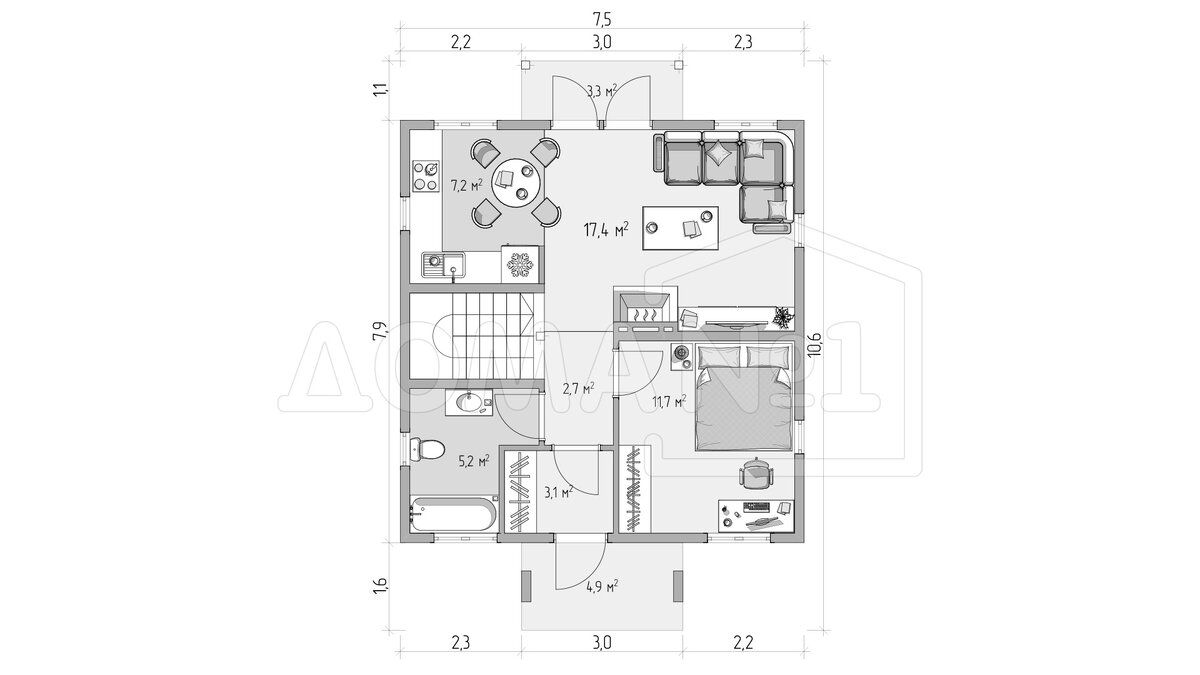 Первый этаж