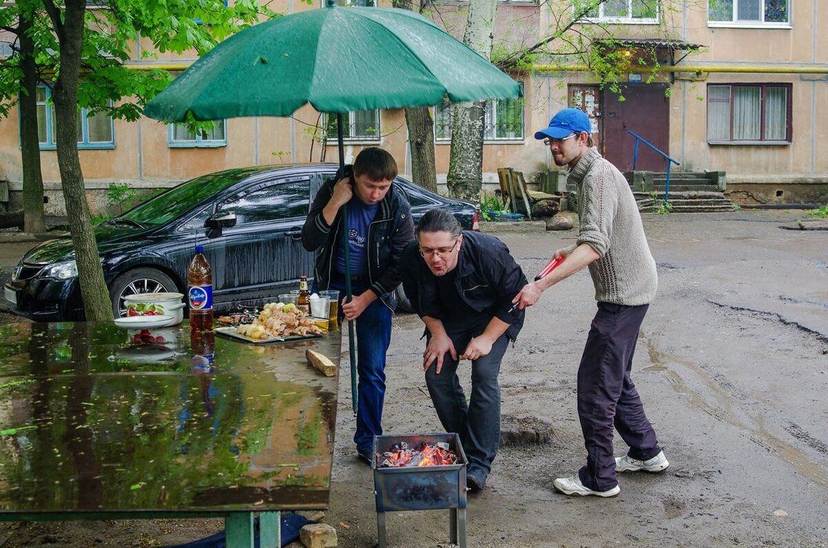 Шашлыки в дождь картинки