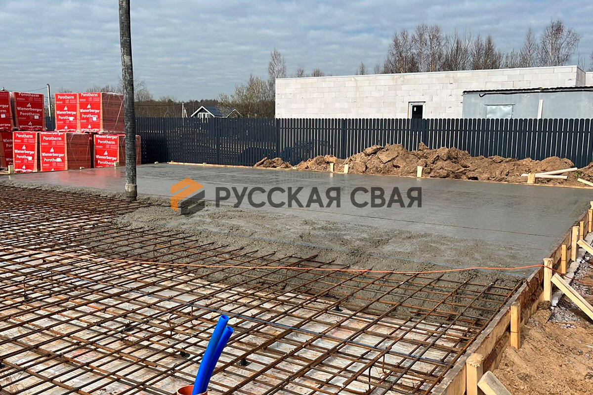 Устройство монолитной плиты в поселке Сашино