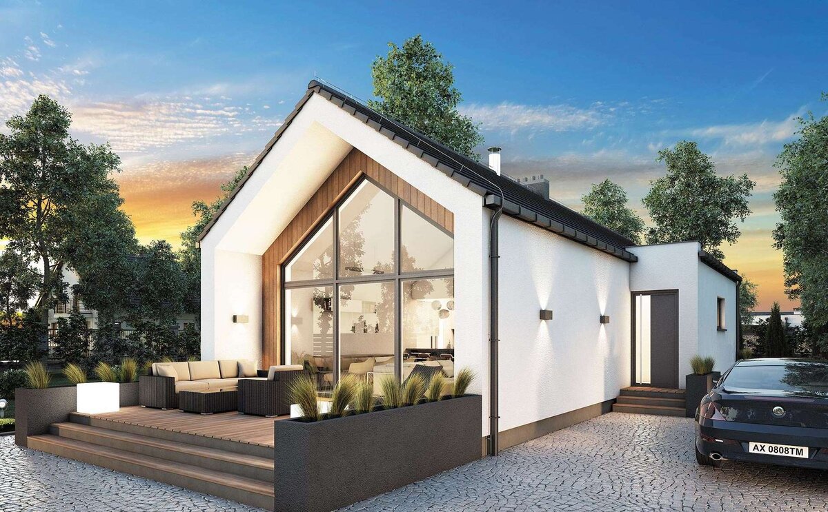 Дом барнхаус из газобетона