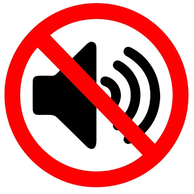 Рис. 2. Соблюдайте тишину! Автор векторного знака не известен. Рисунок взят с просторов интернета.